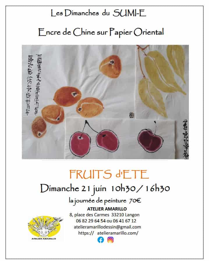 les dimanches du sumie,atelier,encre de chine,gironde