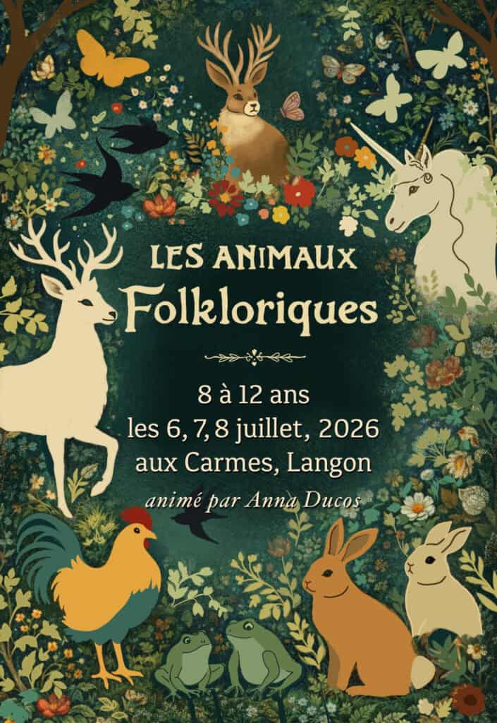 atelier artistique, atelier créatif, loisirs, langon, gironde, stage d'été, animaux folkloriques, sculpture en papier mâché