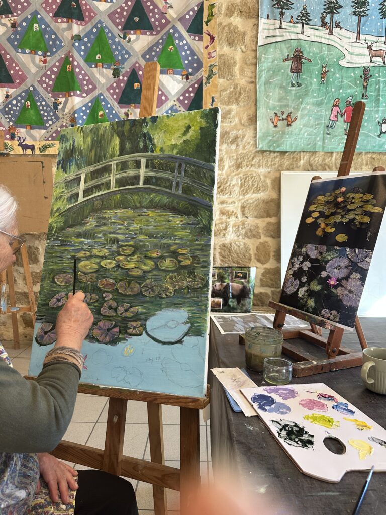 cours de peinture à l'Atelier Amarillo en Gironde
